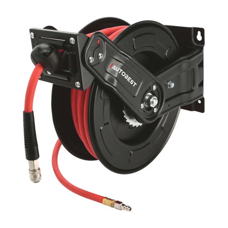ENROULEUR AUTO PNEUMATIQUE 15 METRES SUPPORT METAL