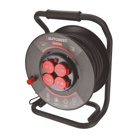 ENROULEUR DE CHANTIER 25 M 3G2.5M² - 4 PRISES 16A