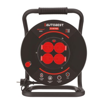 ENROULEUR DE CHANTIER 25 M 3G2.5M² - 4 PRISES 16A